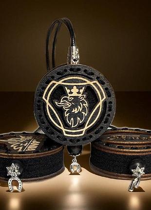 Деревянный ароматизатор с логотипом scania (скания )