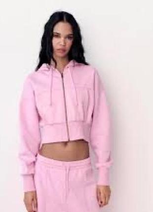 Вкорочена zip худі h&m