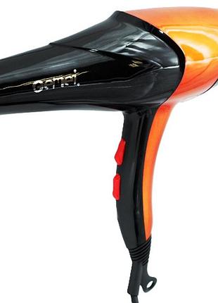 Фен для волос gemei gm-1766 мощностью 2600 вт black-orange