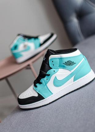 💗nike air jordan 1 retro white mint black 💗кроссовки найк джордан