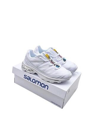 Кроссовки salomon xt 6 белые (унисекс)