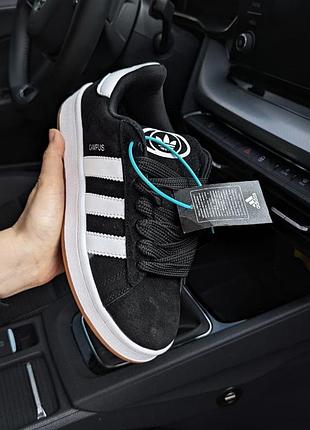 Кросівки adidas campus чорні (коричн підошва)