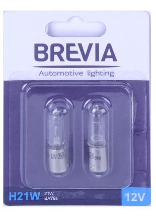 Лампа 12v (цок.ba 9s) h21w "brevia" (12329b2) блістер (2шт/уп.)