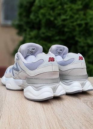 New balance 9060 бежевые с серым черный язык