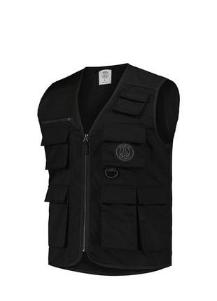 Чоловічий жилет жилетка paris saint-germain essential crest utility vest - black- mens