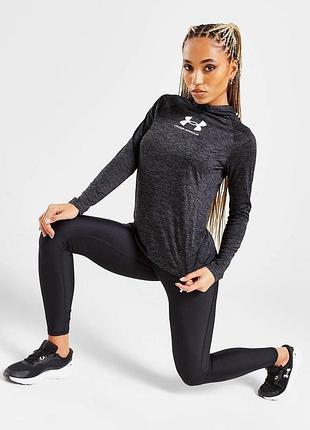 Легке сіре спортивне худі в принт від under armour  розмір m