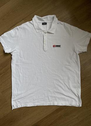 Поло diesel футболка біла