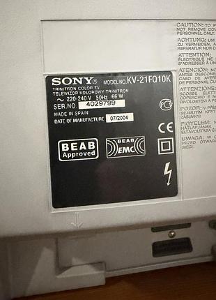 Телевізор sony 21 дюйм (2004, іспанія) 3