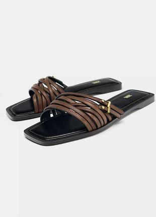 Босоножки шлепанцы zara.