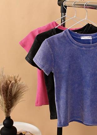 Футболка топ в рубчик 34р 36р 38р xs s m