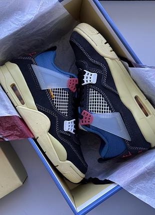 Кросівки nike union la × air jordan 4 retro off noir dc9533-001