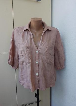 Блуза льон ,оверсайз. р.28 mex або м     zara