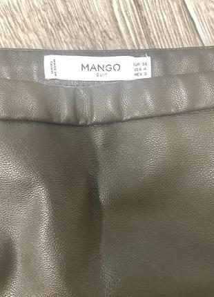 Шкіряна спідниця mango 2