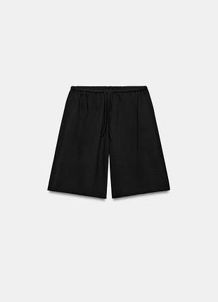 Шорти жіночі чорні бавовняні zara new
