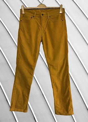 Мужские вельветовые брюки levi's 511 slim straight желтые вельветовые брюки левис оригинал размер w32 l34 песочные брюки микровельвет levis стан идеал l