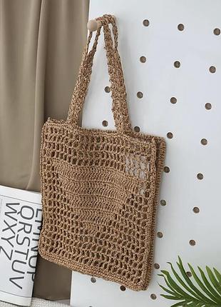 Плетена сумка-шопер soft woven bag
