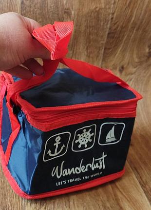 Термосумка «wanderlust» 3.6л — синяя сумка-холодильник для ланч-боксов и поездок