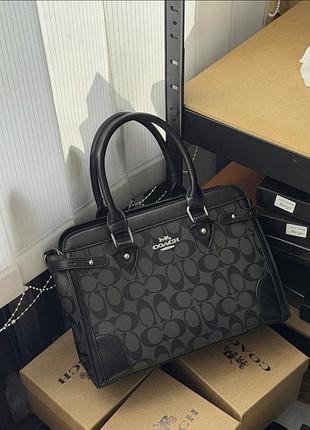 Сумка coach багет, женская сумка коач, сумка багет, сумка с двумя длинными ручками