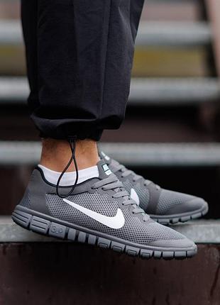 Кроссовки nike free run 3.0 v2 grey white