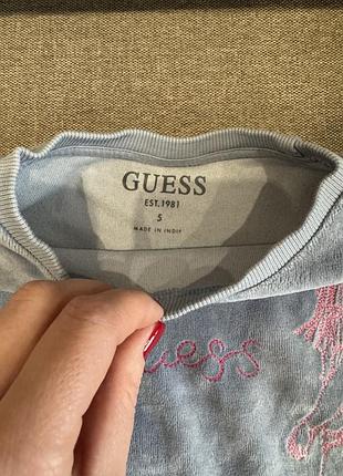 Велюрова кофтинка світшот guess 3