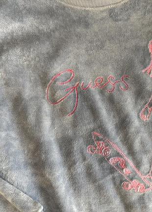 Велюрова кофтинка світшот guess 2
