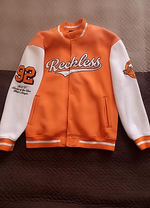 Куртка бомбер reckless athletic 92 оранжевый