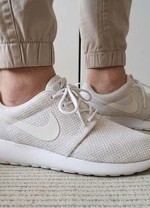 Мужские кроссовки nike roshe one «triple white» оригинал (42 размер)