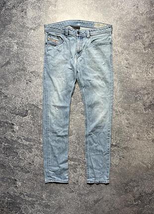 Джинси diesel thavar slim-skinny w33 l32 оригінал світлі з потертостями