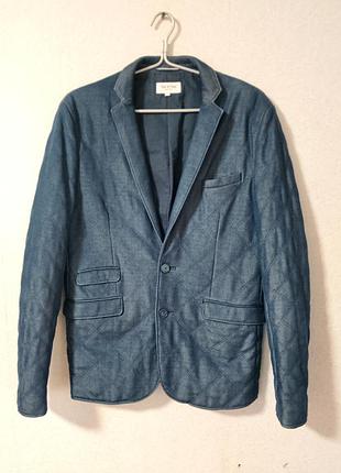 Стильний стьобаний піджак the sting quilted indigo blazer (100% бавовна)