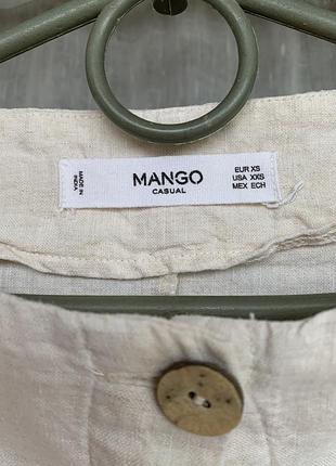 Лляна спідниця міні mango 4