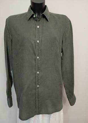Рубашка мужская, льняная р m/l massimo dutti