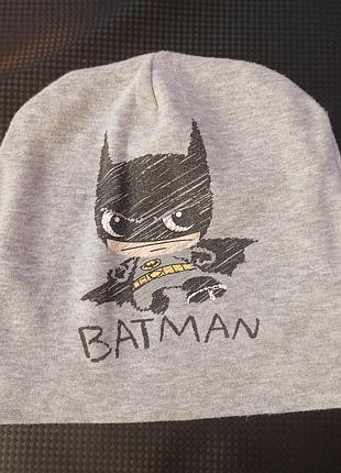 Хлопковая двойная шапка h&amp;m batman 50 86/92