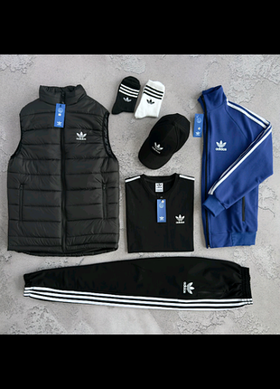 Набір adidas: жилет-кофта-штани-футболка-кепка-шкарпетки 2 пари🔥