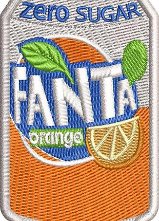 Шеврон «fanta zero sugar» (вышитый) 9 см
