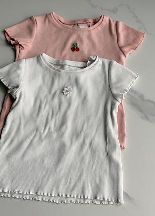 Дві футболки zara для дівчинки розмір 92