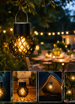 Комплект декоративних ліхтарів "вогняна куля" 4шт