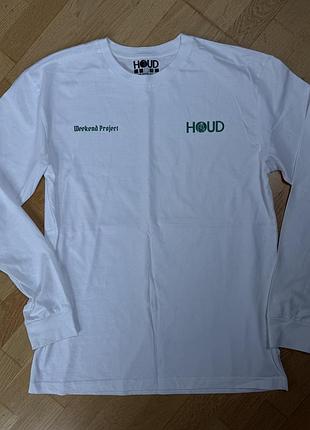 Білий лонгслів houd london "weekend project" 2