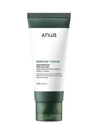 Глиняная маска anua heartleaf pore clay pack, 100мл