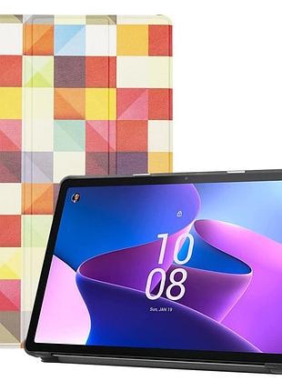 Чехол книжка для планшета lenovo tab m10 (3rd gen) tb-328 fu tb-328xu кубики