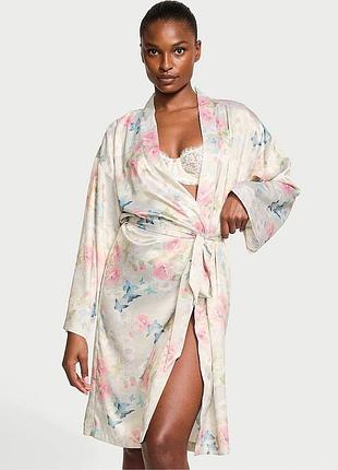 Сатиновий халат жіночий victoria’s secret оригінал розміри xl/xxl