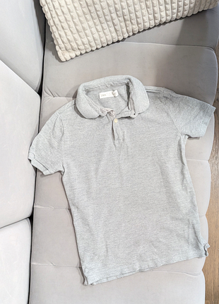 Поло футболка сіра для хлопчика zara, 9-10 років, ріст 134
