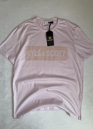 Класна фірмова футболка lyle&scott розмір л. міні-нюанс!