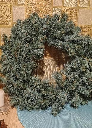 Новорічний різдвяний вінок віночок на двері новорічний декор