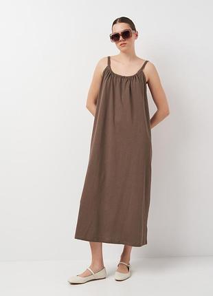 Сарафан оверсайз в цвете мокко h&amp;m