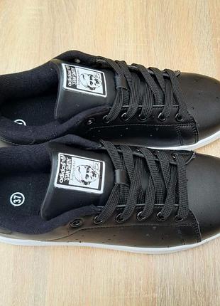 Adidas stan smith чорні на білій
