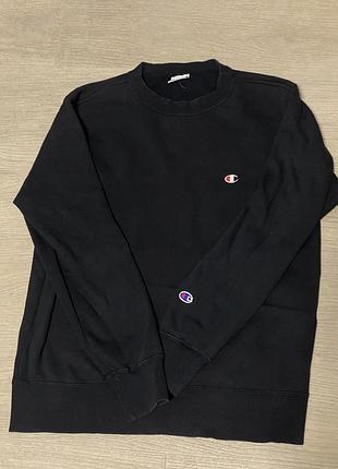 Світшот champion crewneck black / оригінал / 100% бавовна