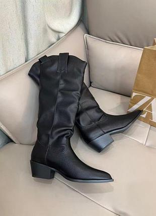 Сапоги ковбойки zara  чоботи зара