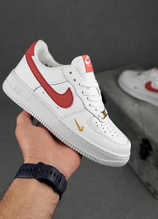 N1ke air force 1 lv 8 af1 82 белые с красным