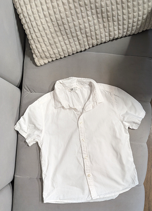 Рубашка белая h&amp;m 6-7 лет