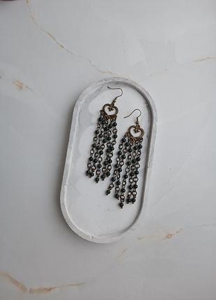 Серьги из молнии